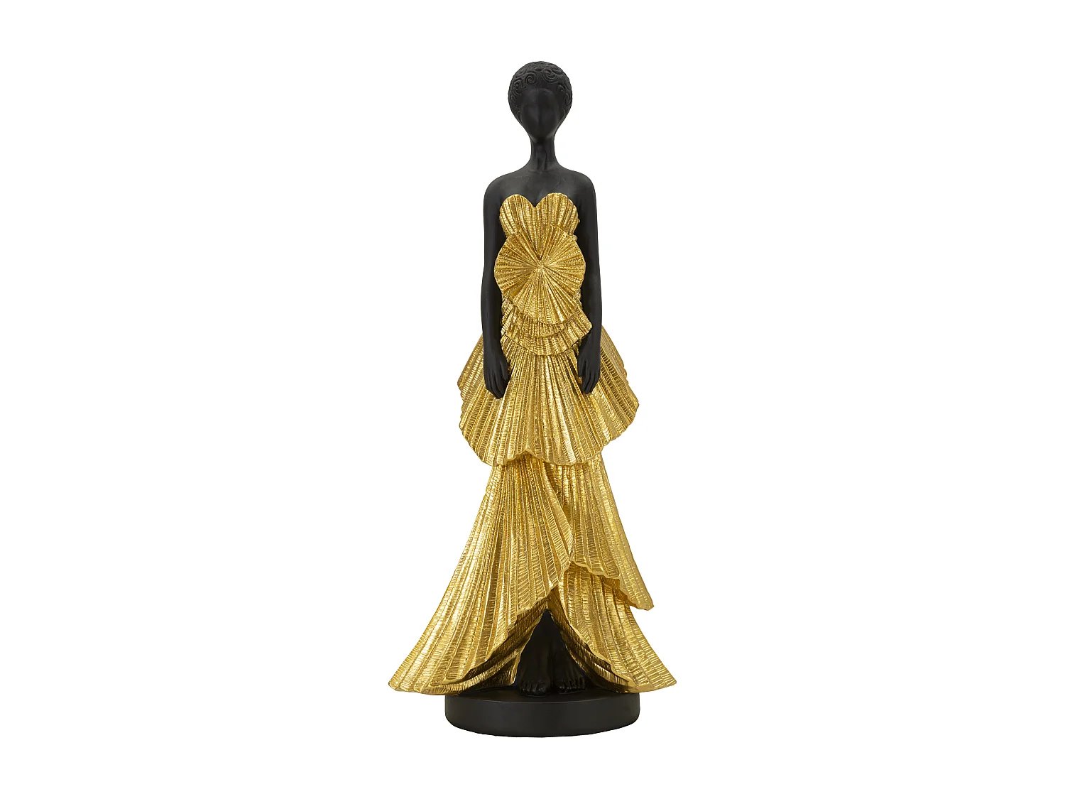 Statuette Déco Femme "Fashion" 33cm Or