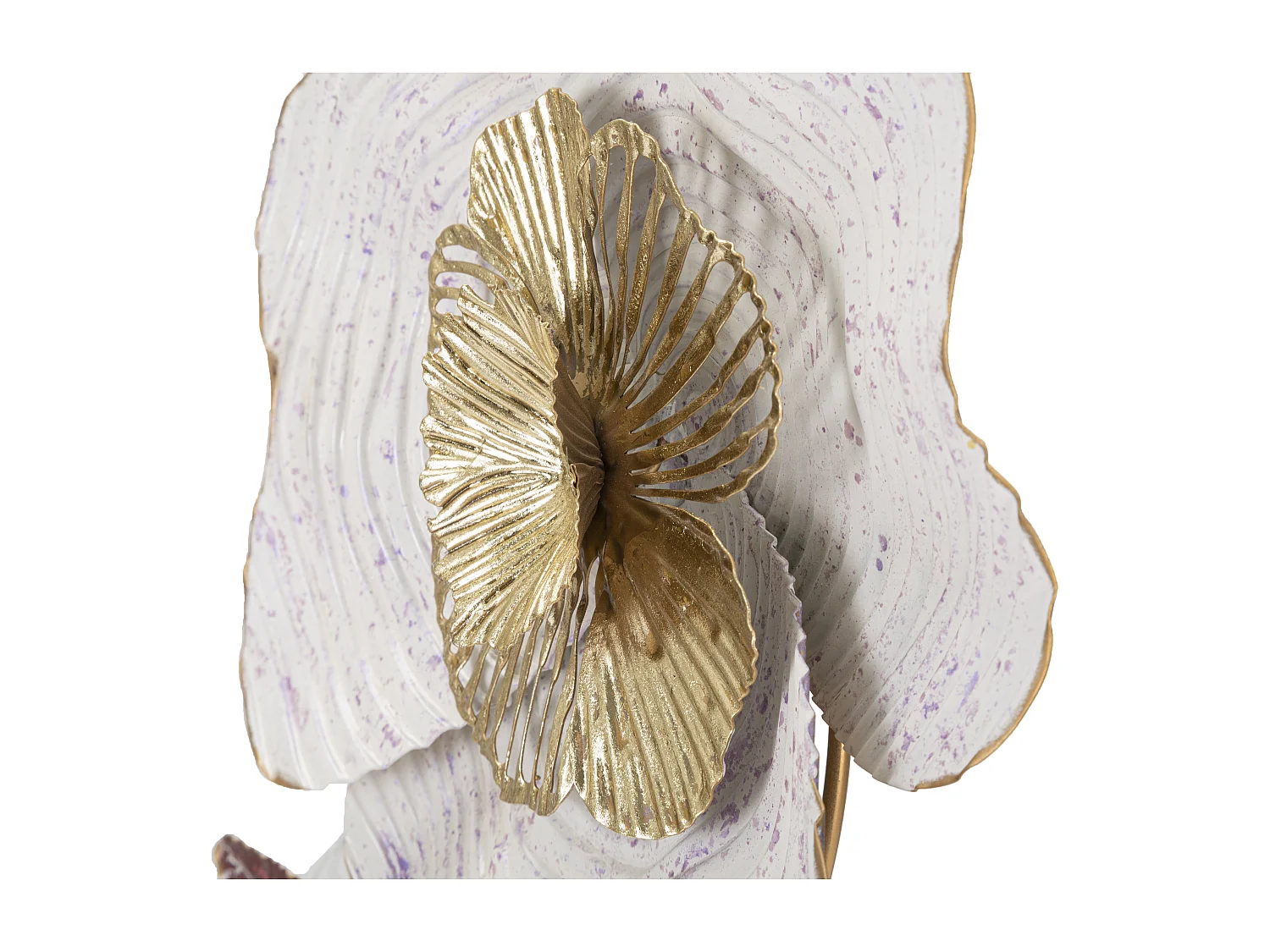 Sculpture de fleurs en métal multicolore avec base cm 35,5x9x59