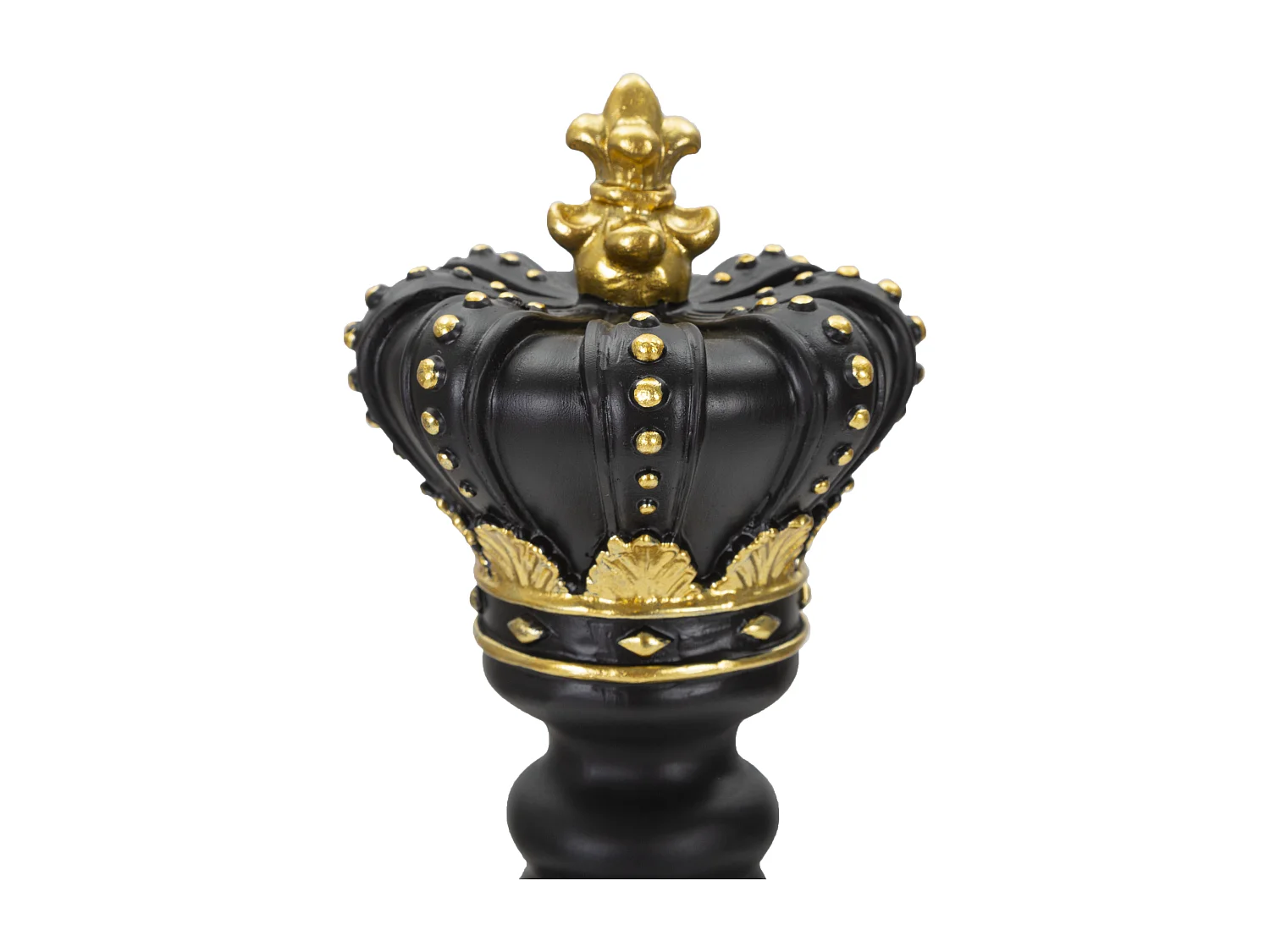 Pièce d'Échec Déco en Résine "Roi Couronne" 40cm Noir