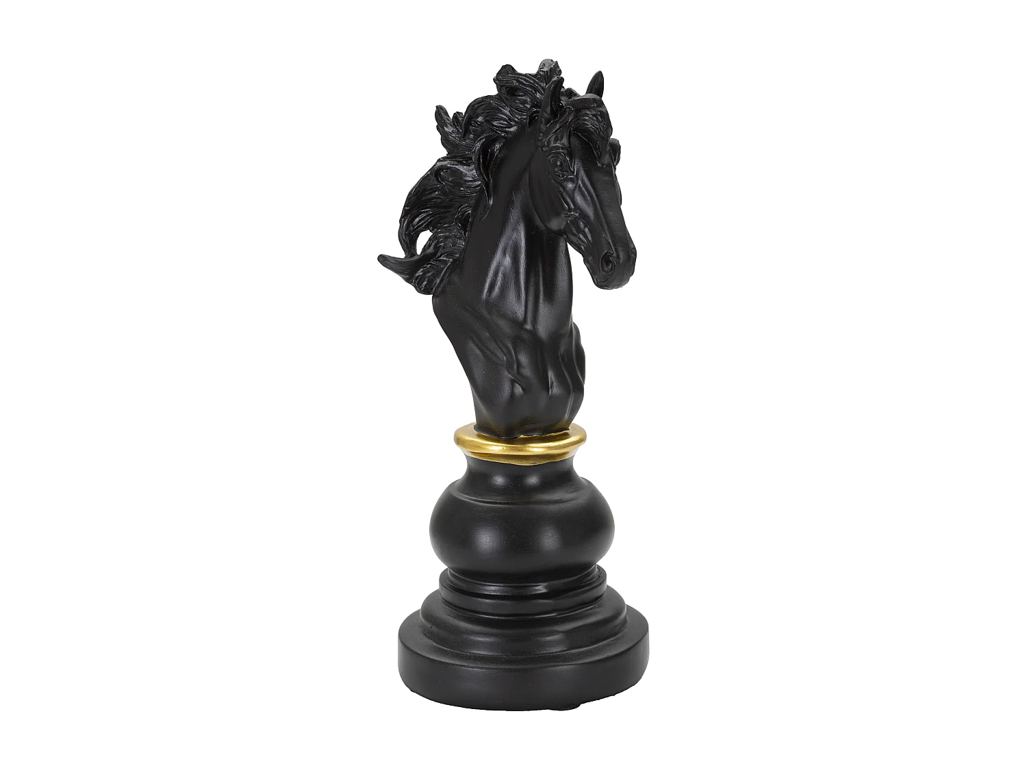 Pièce d'Échec Déco en Résine "Cavalier" 27cm Noir