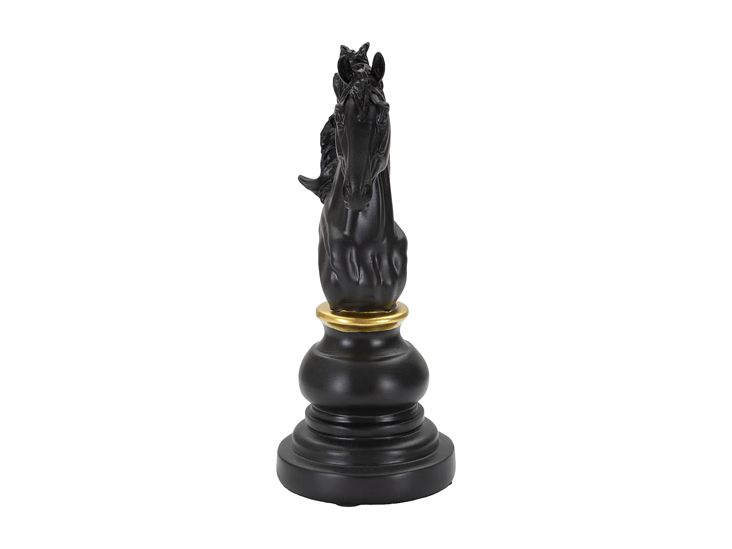 Pièce d'Échec Déco en Résine "Cavalier" 27cm Noir