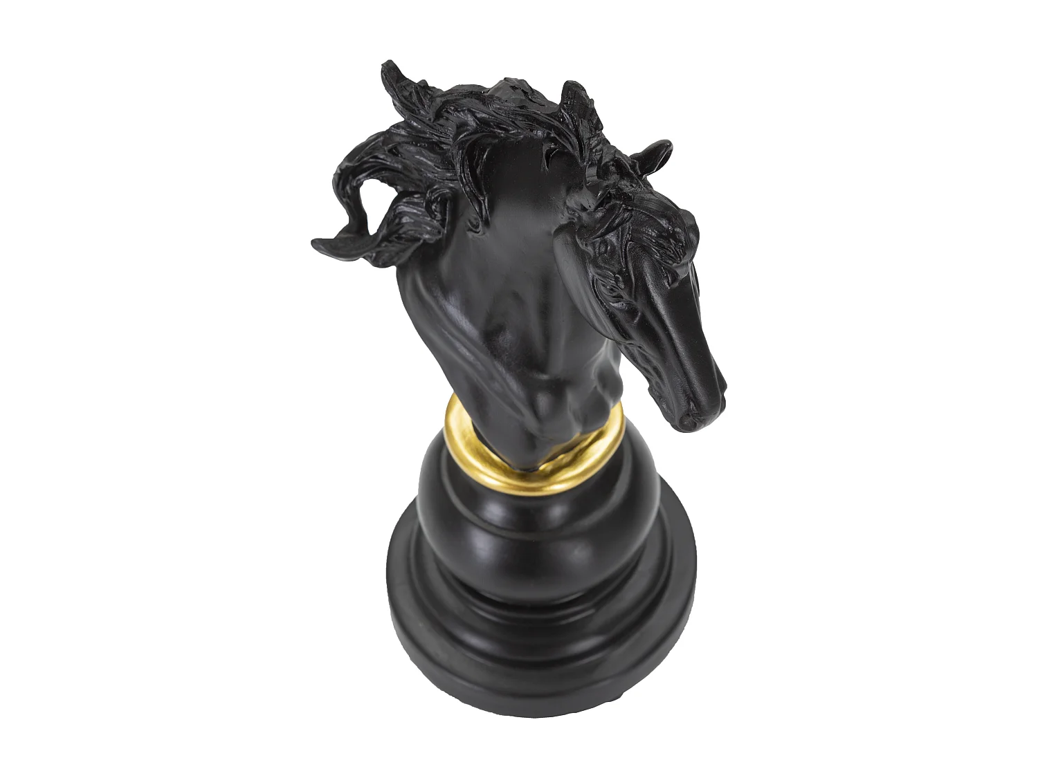 Pièce d'Échec Déco en Résine "Cavalier" 27cm Noir