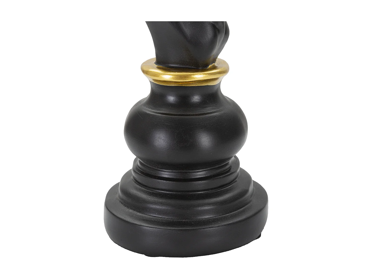 Pièce d'Échec Déco en Résine "Cavalier" 27cm Noir