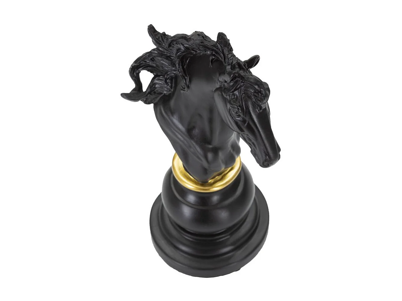 Pièce d'Échec Déco en Résine "Cavalier" 27cm Noir