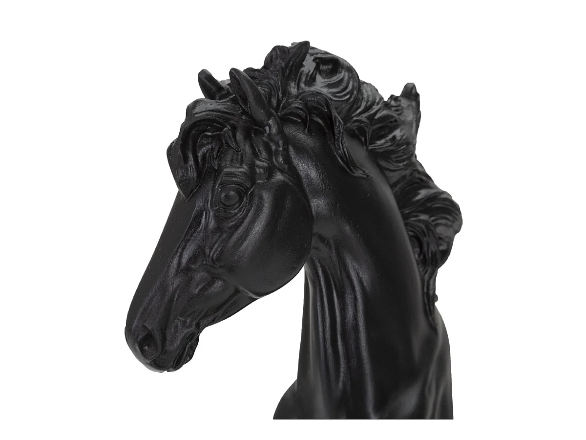 Pièce d'Échec Déco en Résine "Cavalier" 27cm Noir