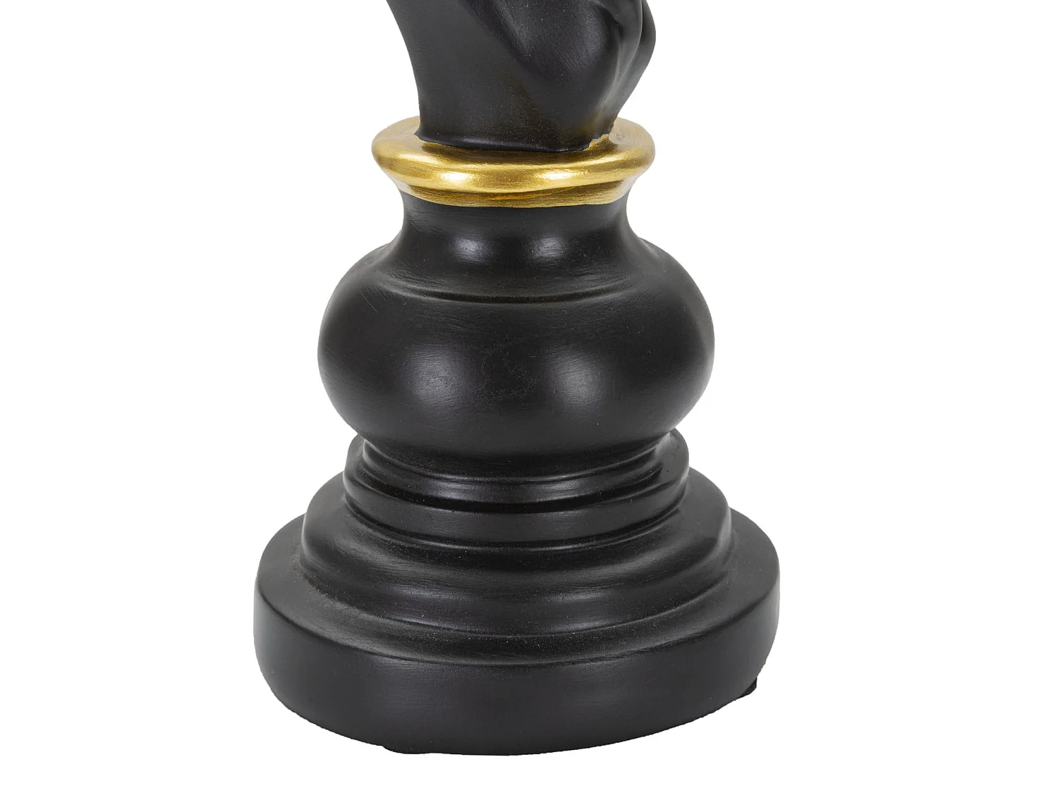 Pièce d'Échec Déco en Résine "Cavalier" 27cm Noir