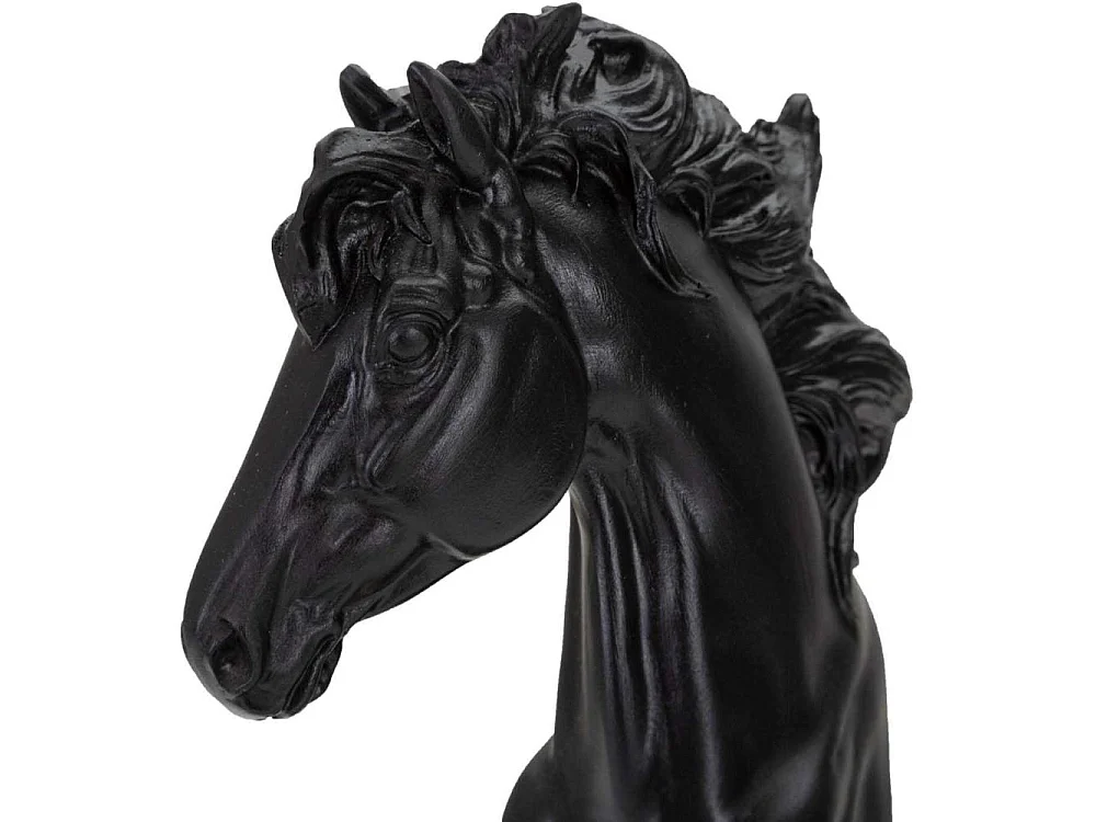 Pièce d'Échec Déco en Résine "Cavalier" 27cm Noir