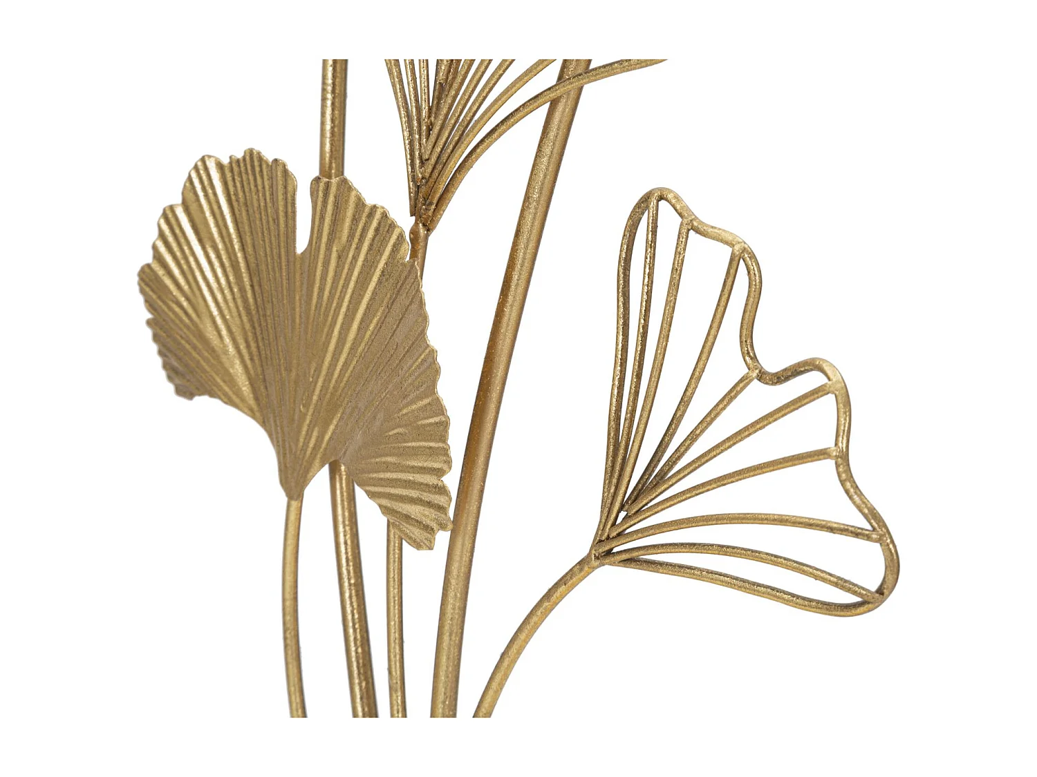 Objet Déco en Métal "Petites Feuilles" 44cm Or