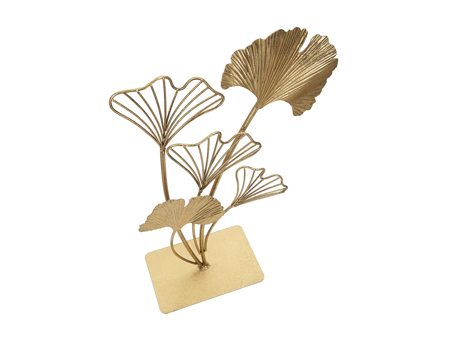 Objet Déco en Métal "Petites Feuilles" 44cm Or