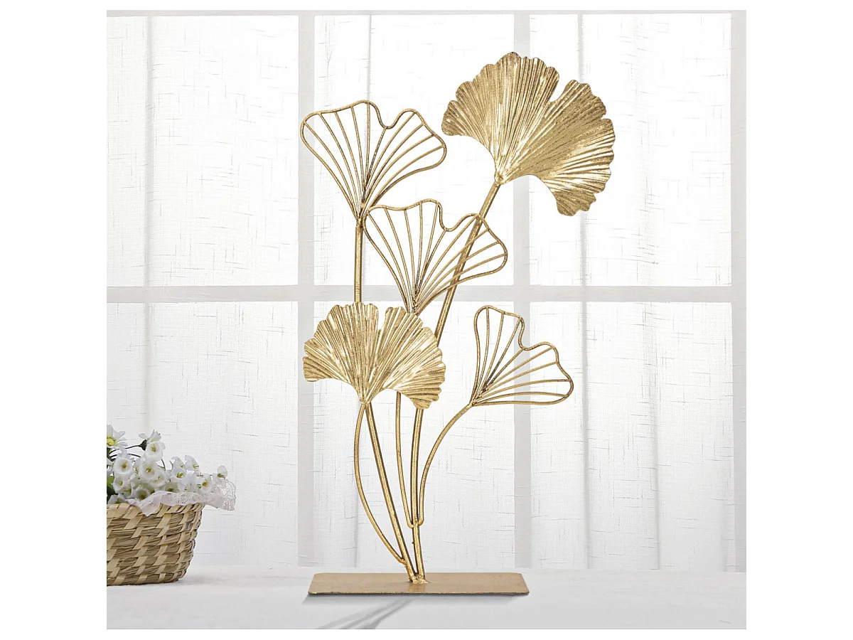 Gouden metalen sculptuur 26x11,5x44,5 cm