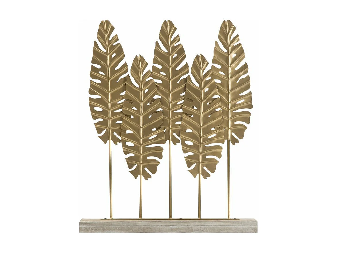 Scultura in metallo dorata con base cm 47x10x57,5