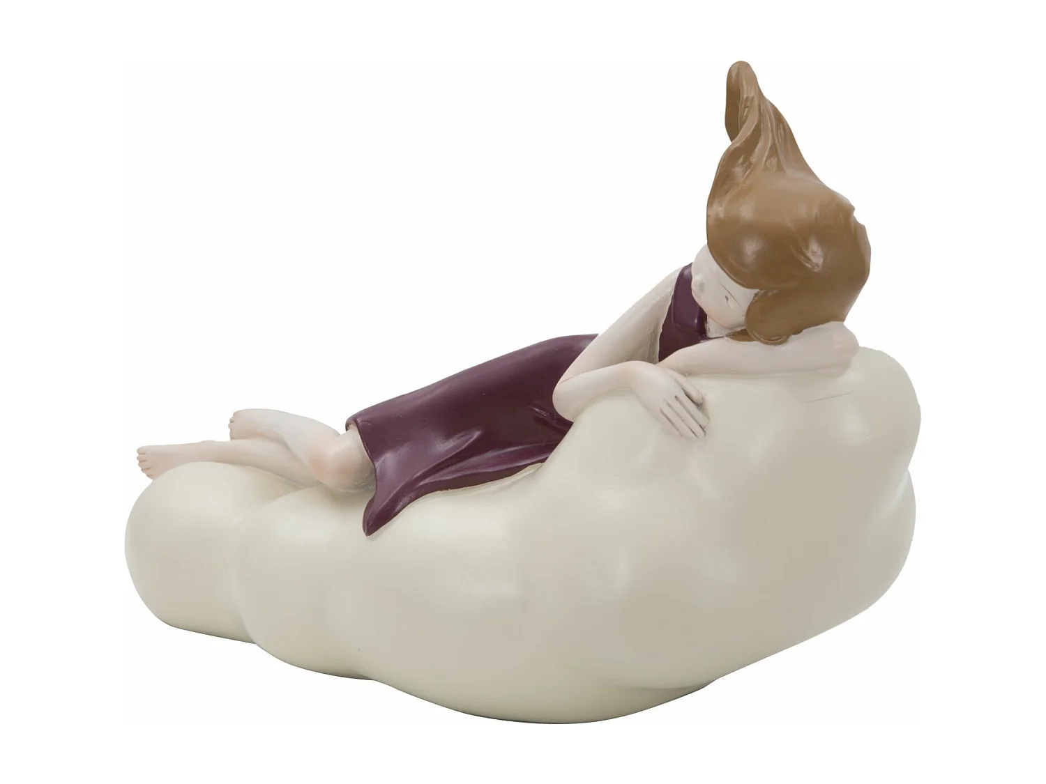 Statuette Fille sur Nuage "Dolly" 25cm Rouge Foncé