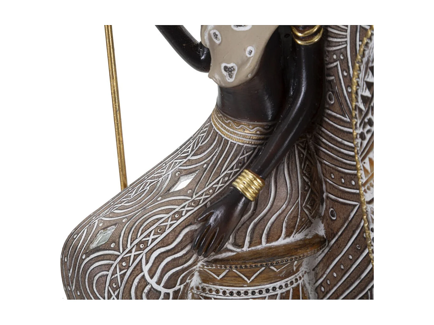 Statuette Déco Famille "Tribal Masai" 38cm Multicolore