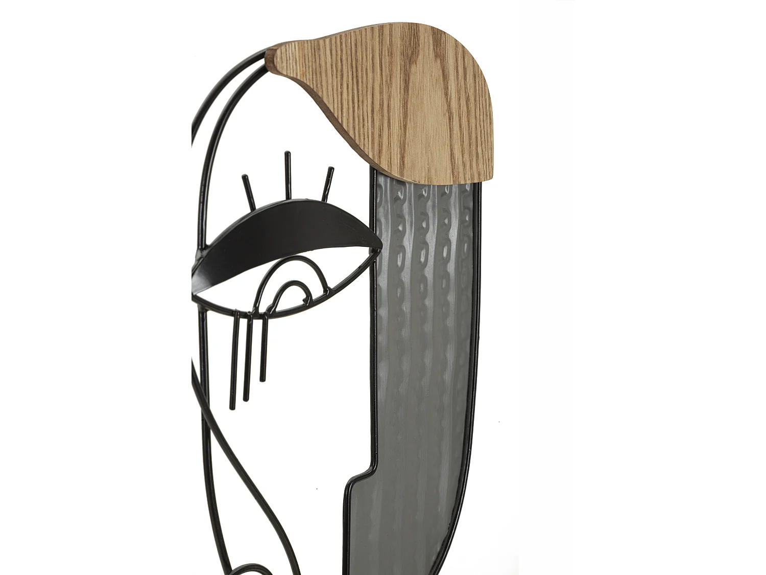 Sculpture Visage Abstrait en Métal "Picassy" 49cm Multicolore