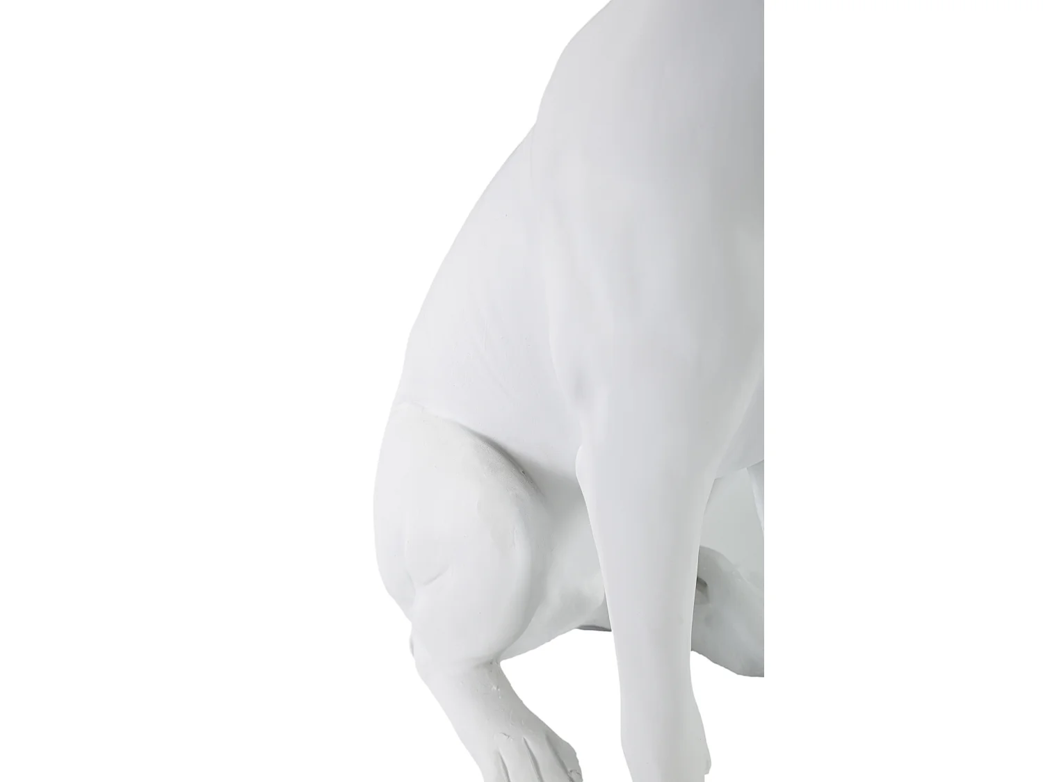 Statuette Déco Chien "Couronne" 33cm Blanc