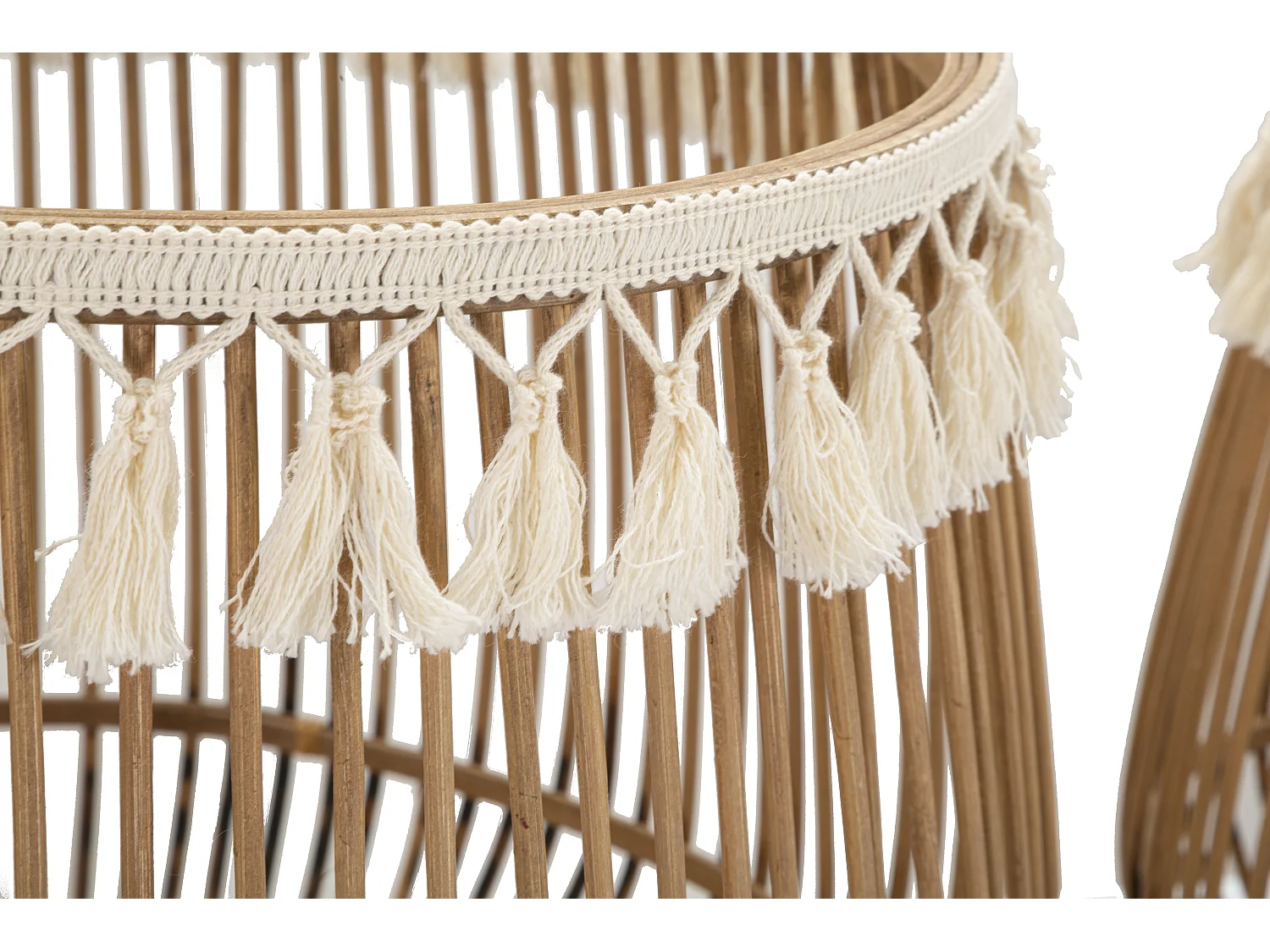 Lot de 2 Paniers Déco "Fuji" 47cm Naturel