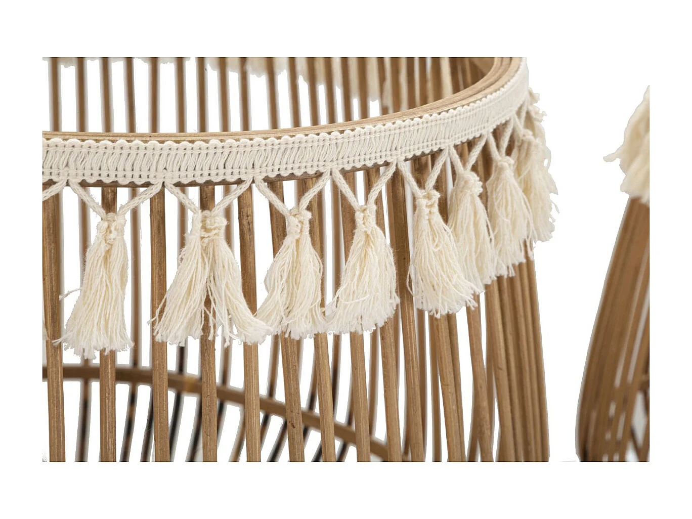 Lot de 2 Paniers Déco "Fuji" 47cm Naturel