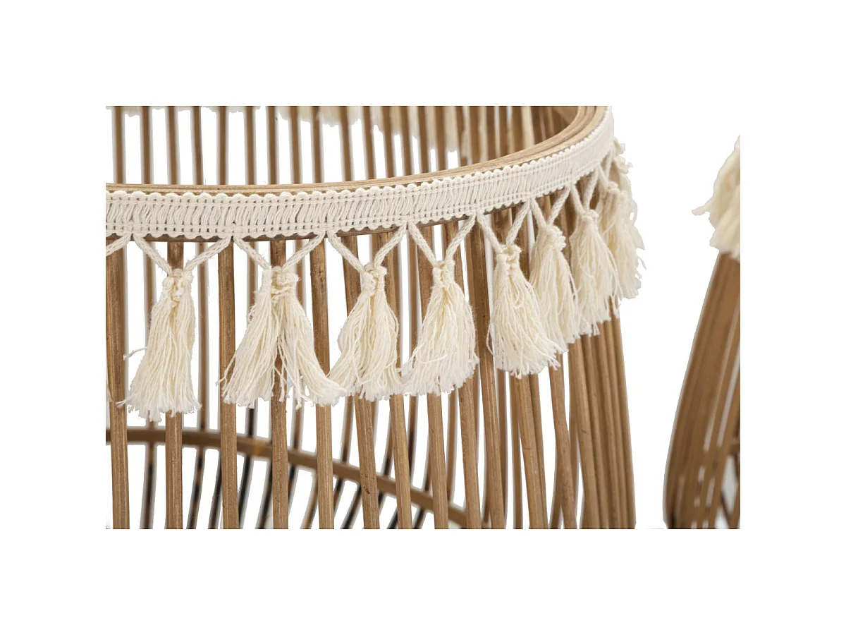 Lot de 2 Paniers Déco "Fuji" 47cm Naturel