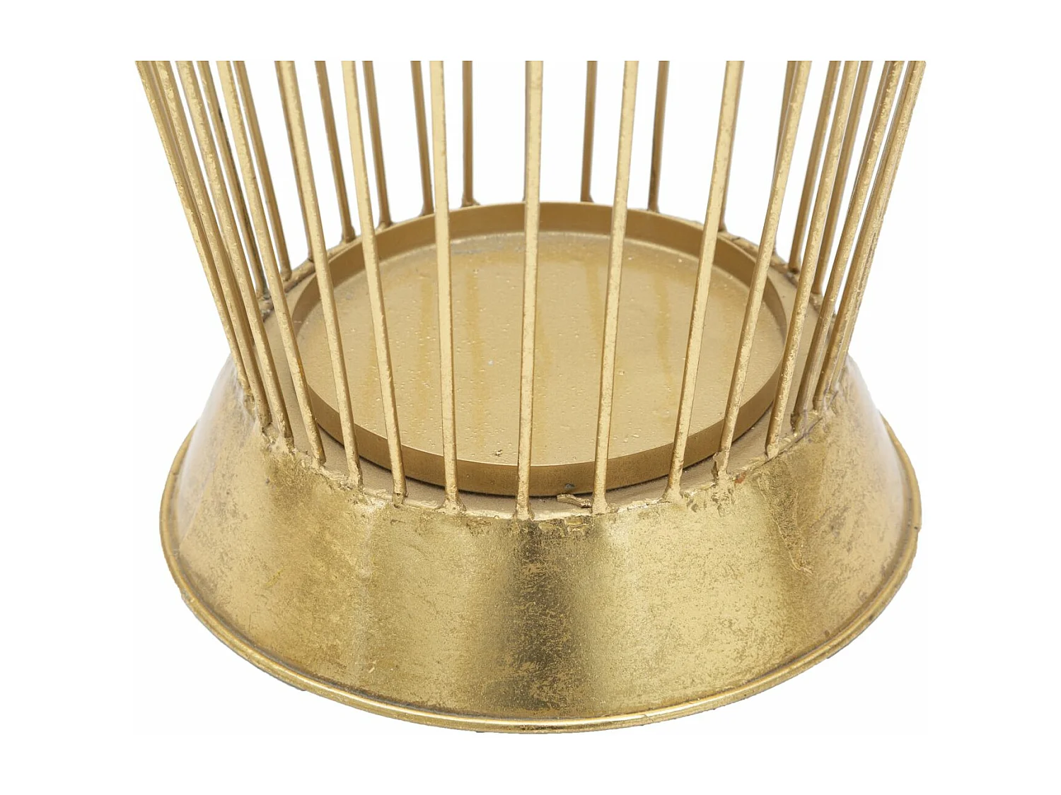 Portaombrelli geometrico in metallo dorato Ø cm 28x69