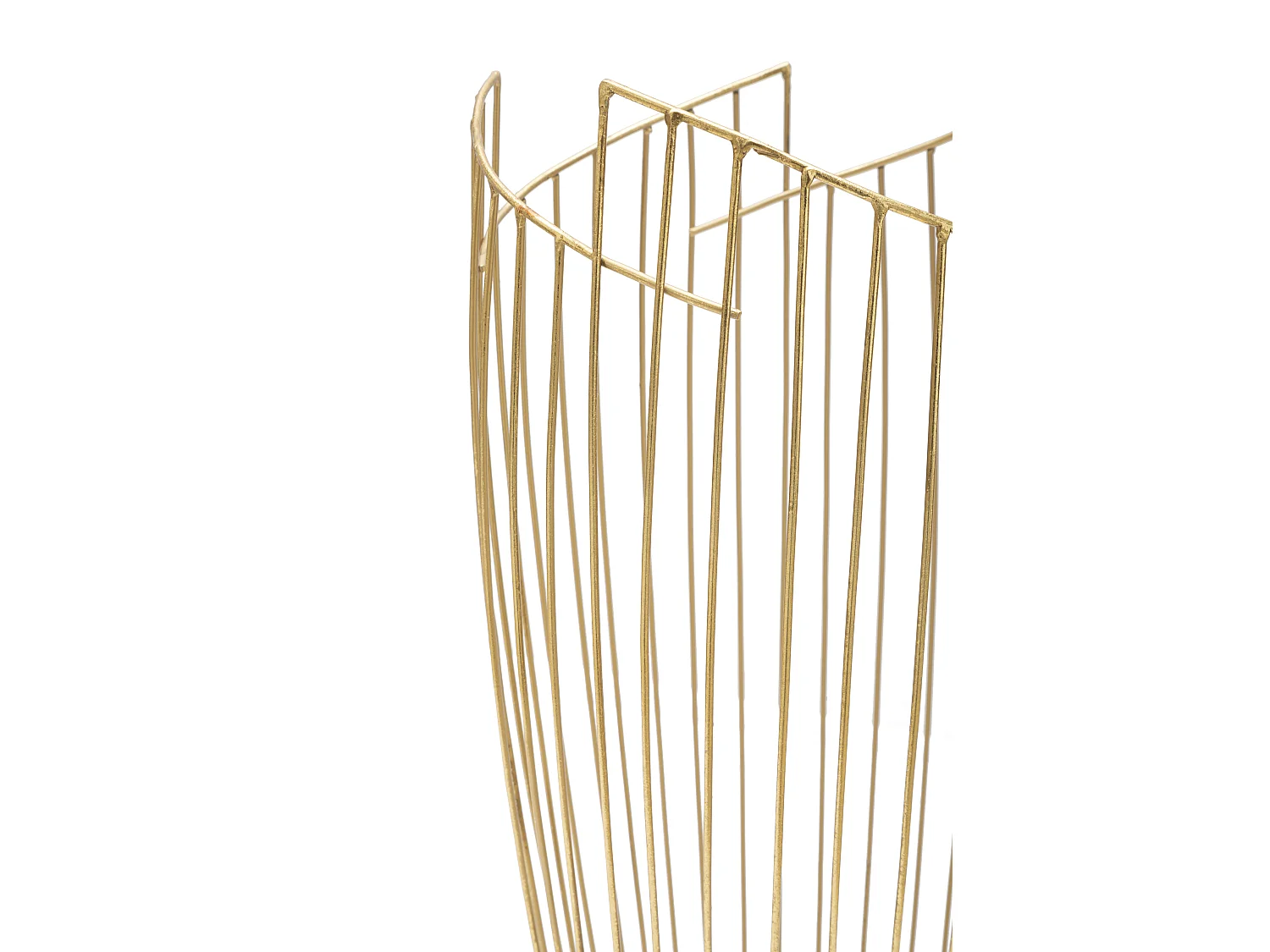 Portaombrelli geometrico in metallo dorato Ø cm 28x69