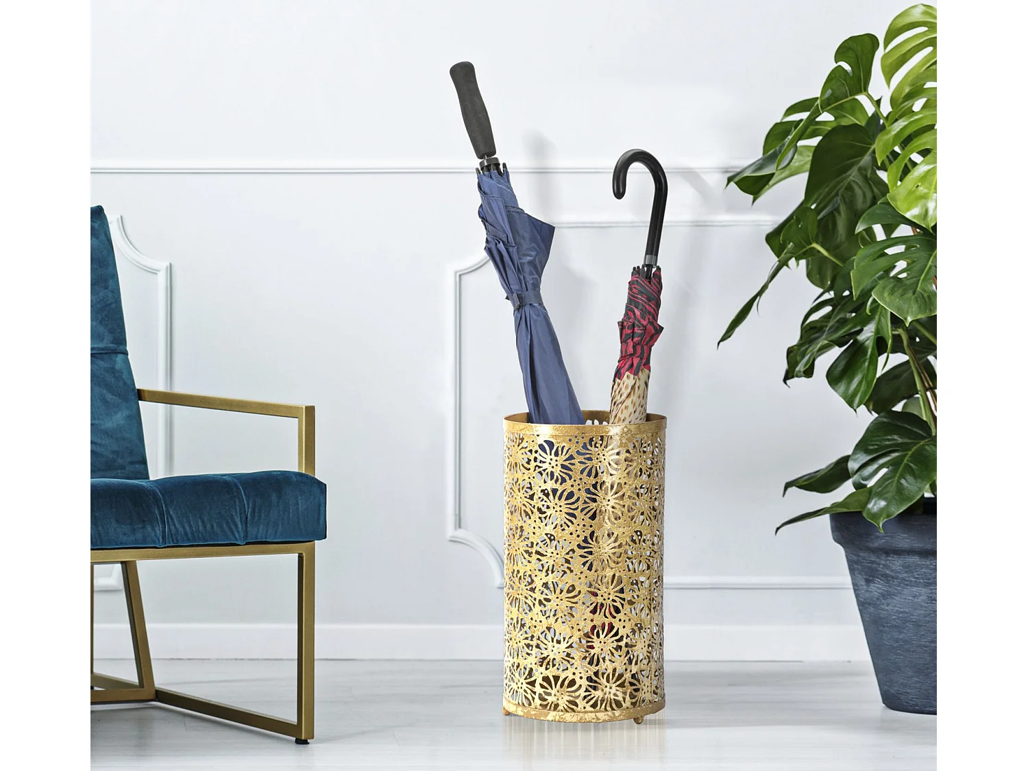 Porte-Parapluies Design "Flora" 42cm Or