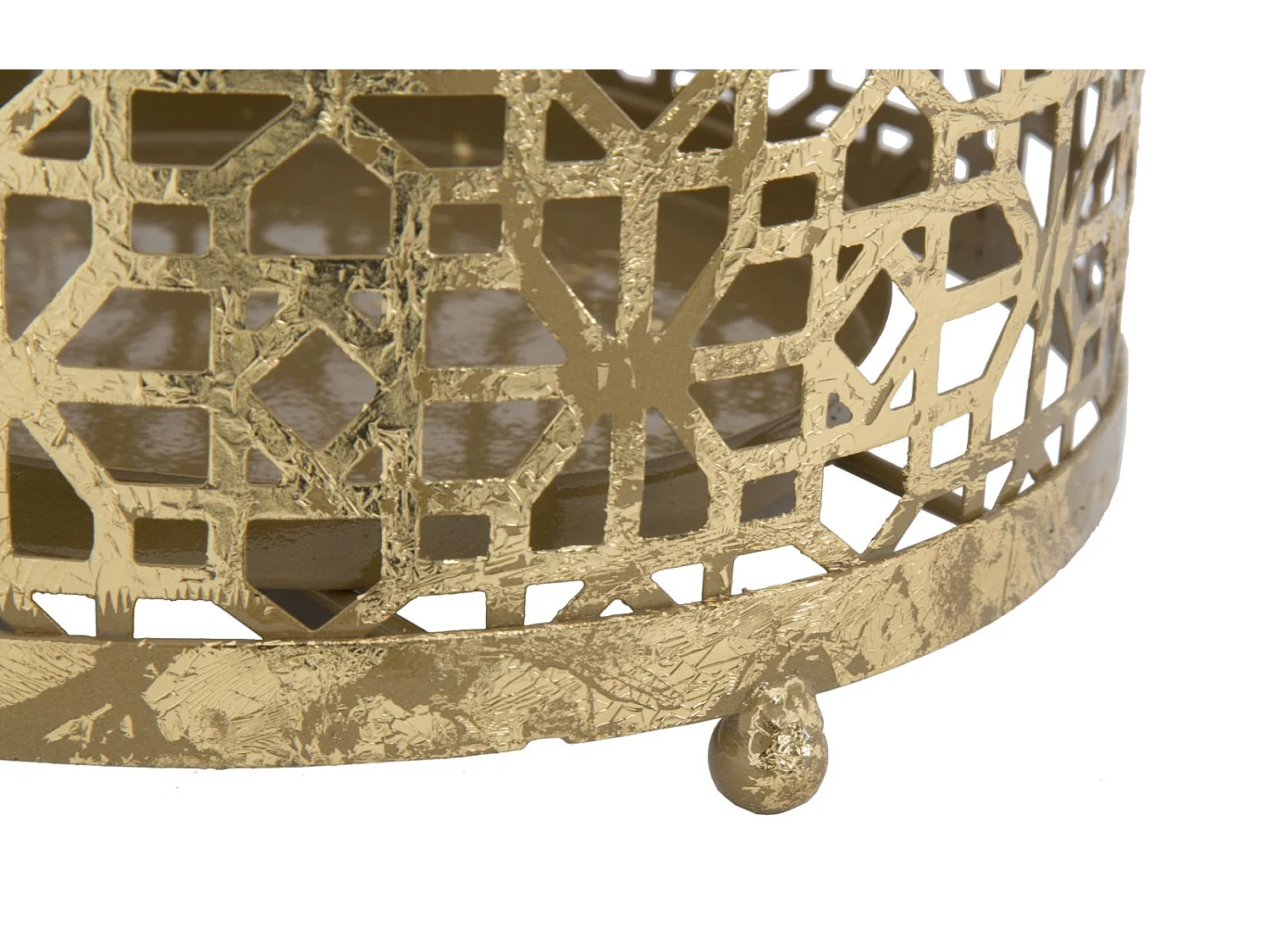 Portaombrelli intagliato in metallo dorato Ø cm 24x42