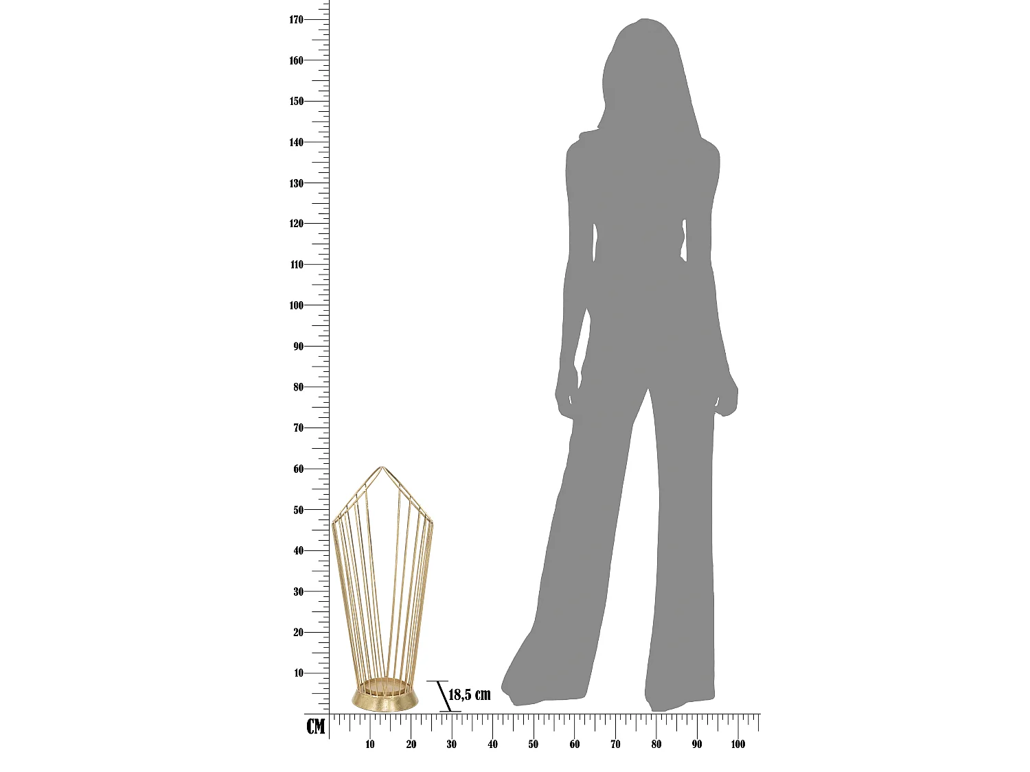 Porte-Parapluies Design "Glam" 60cm Or