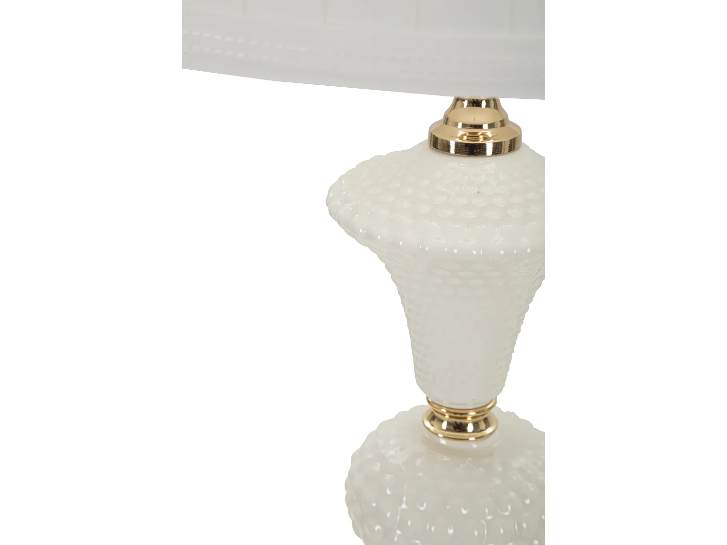 Lampe à Poser en Céramique "Caserta" 57cm Blanc & Or