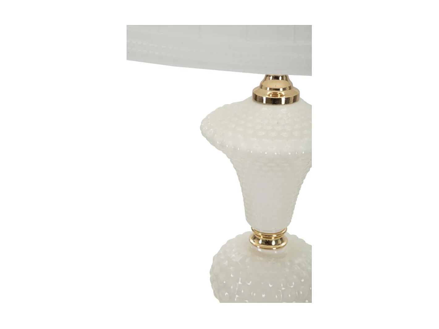 Lampe à Poser en Céramique "Caserta" 57cm Blanc & Or