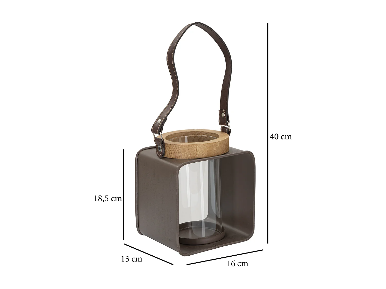 Lanterne en Métal "Vintage" 18cm Multicolore