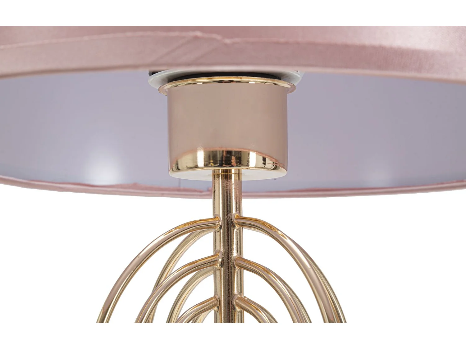 Lampe à Poser Design en Métal "Krista" 55cm Rose & Or