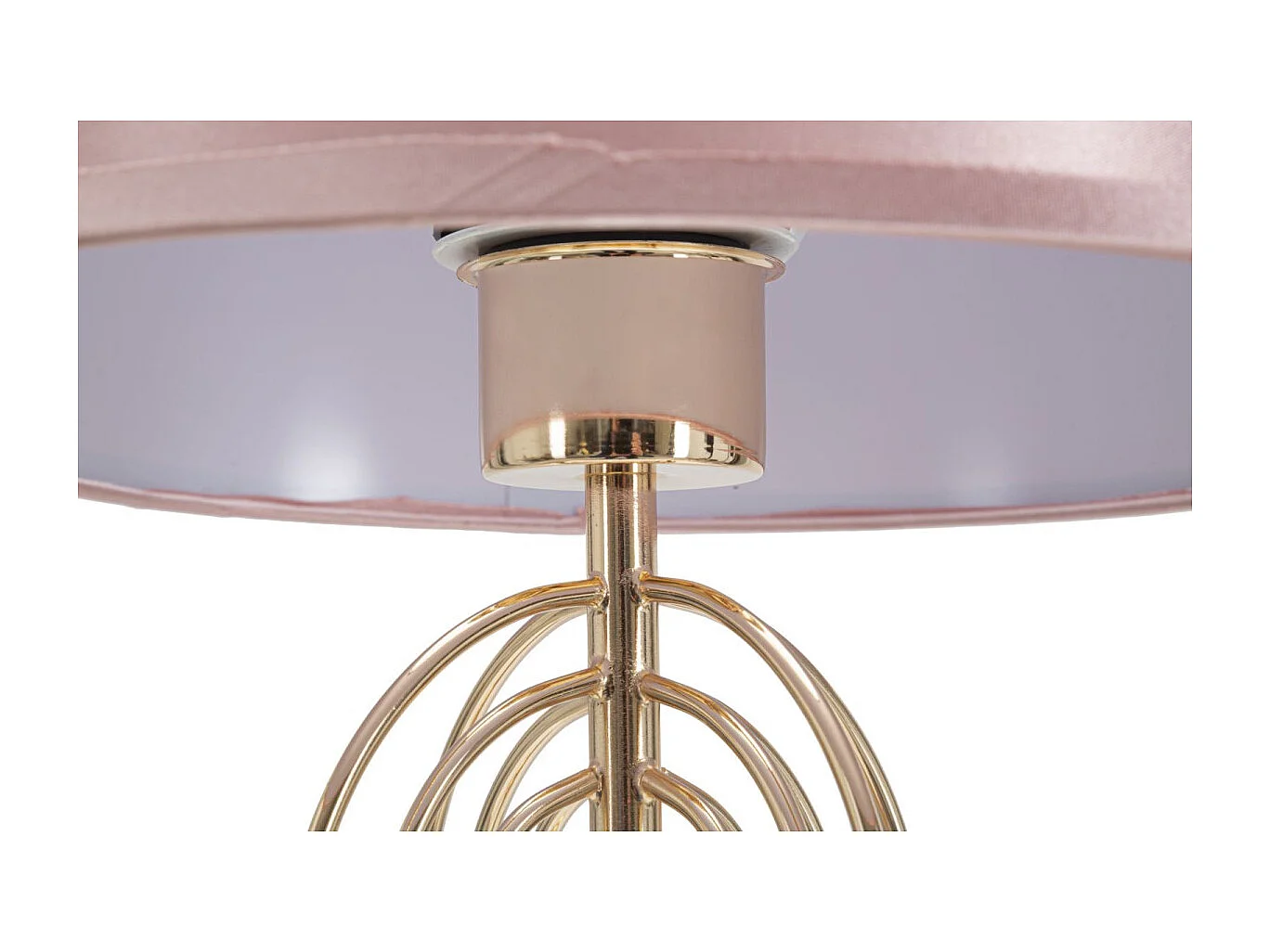 Lampe à Poser Design en Métal "Krista" 55cm Rose & Or