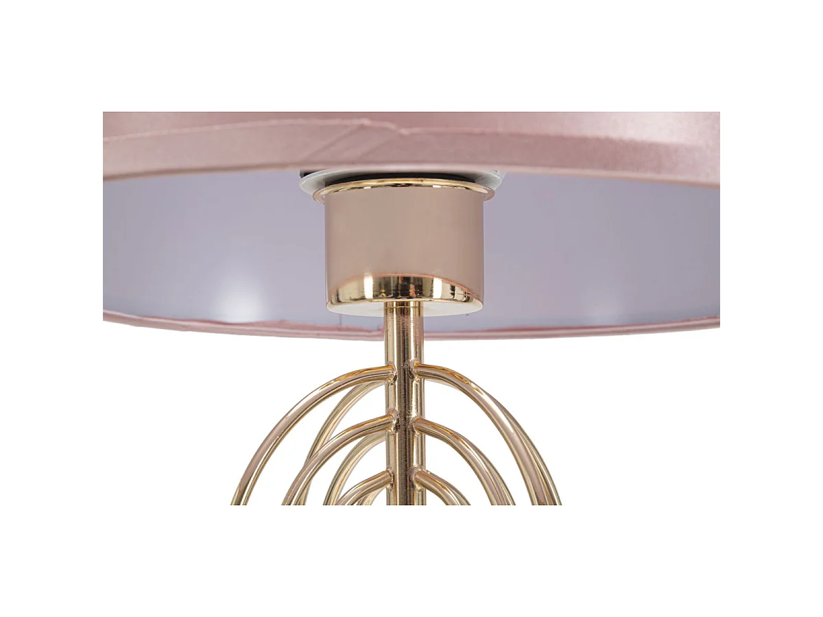 Lampe à Poser Design en Métal "Krista" 55cm Rose & Or
