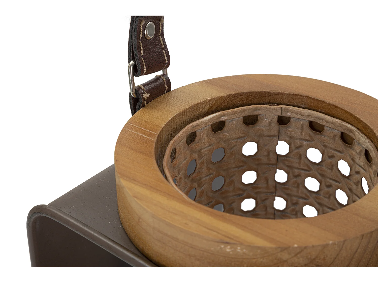 Lanterne en Métal Effet Rotin "Vintage" 20cm Multicolore