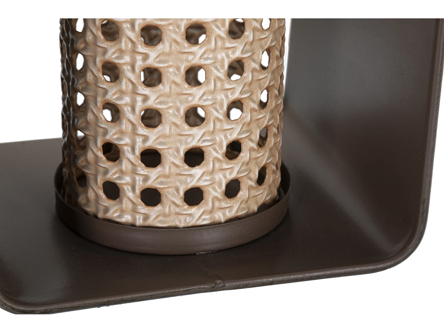 Lanterne en Métal Effet Rotin "Vintage" 20cm Multicolore