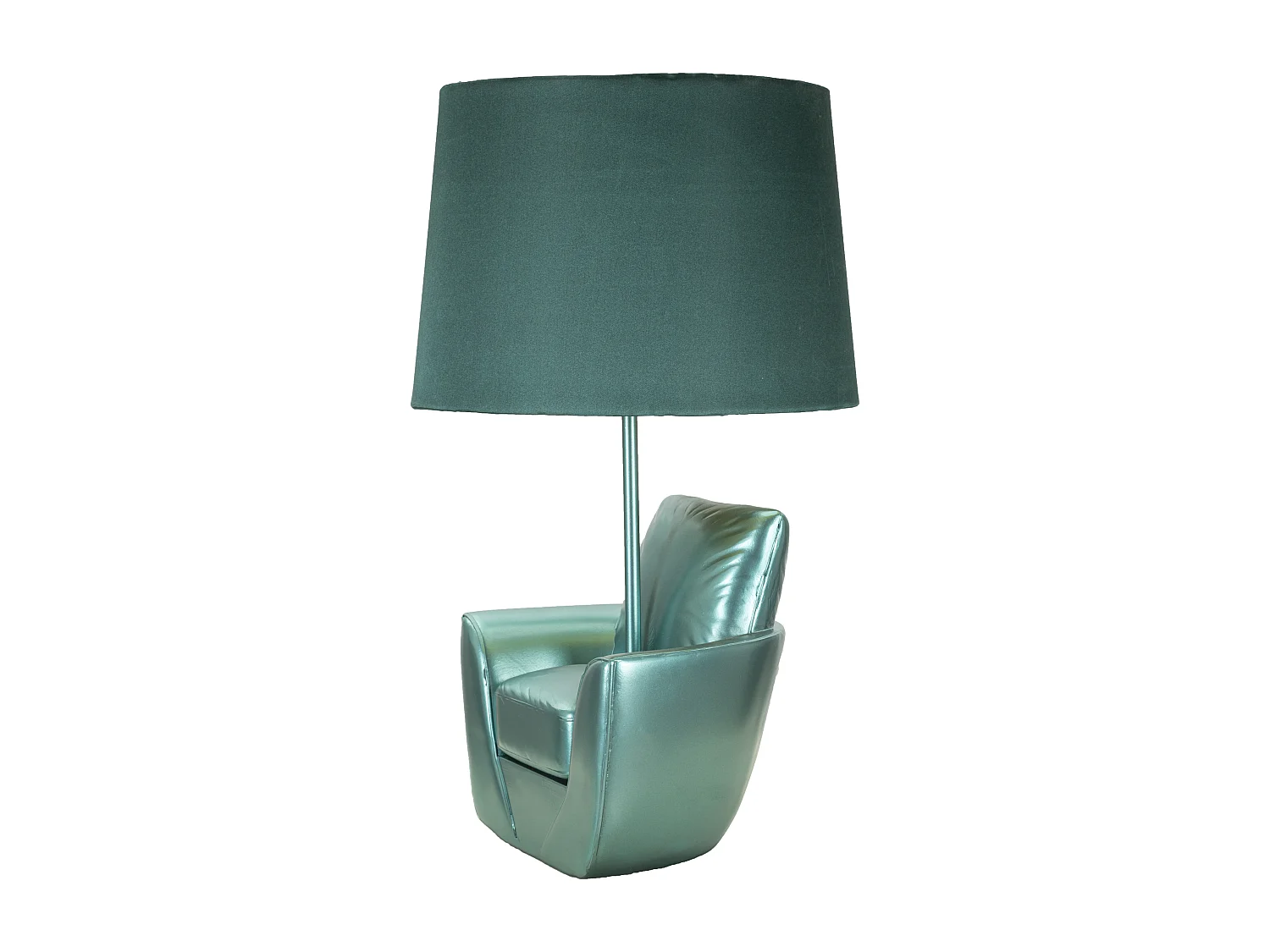 Lampe à Poser Déco "Midcentury" 43cm Turquoise