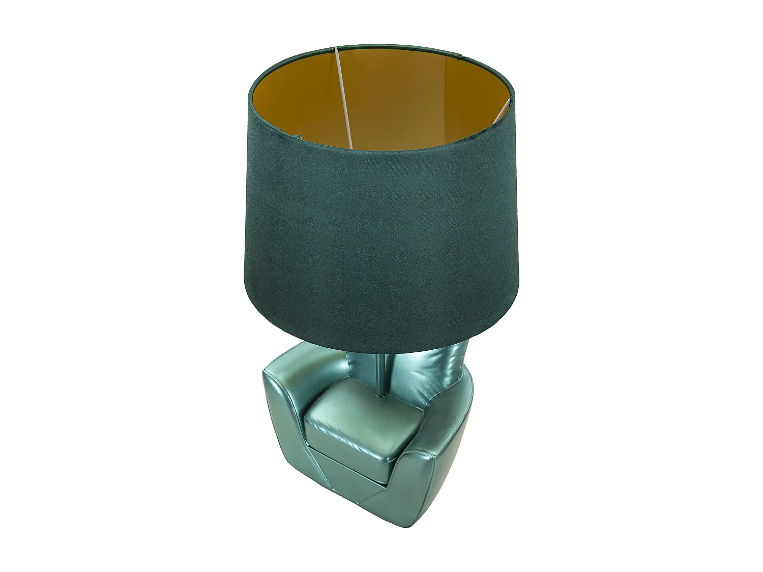 Lampe à Poser Déco "Midcentury" 43cm Turquoise