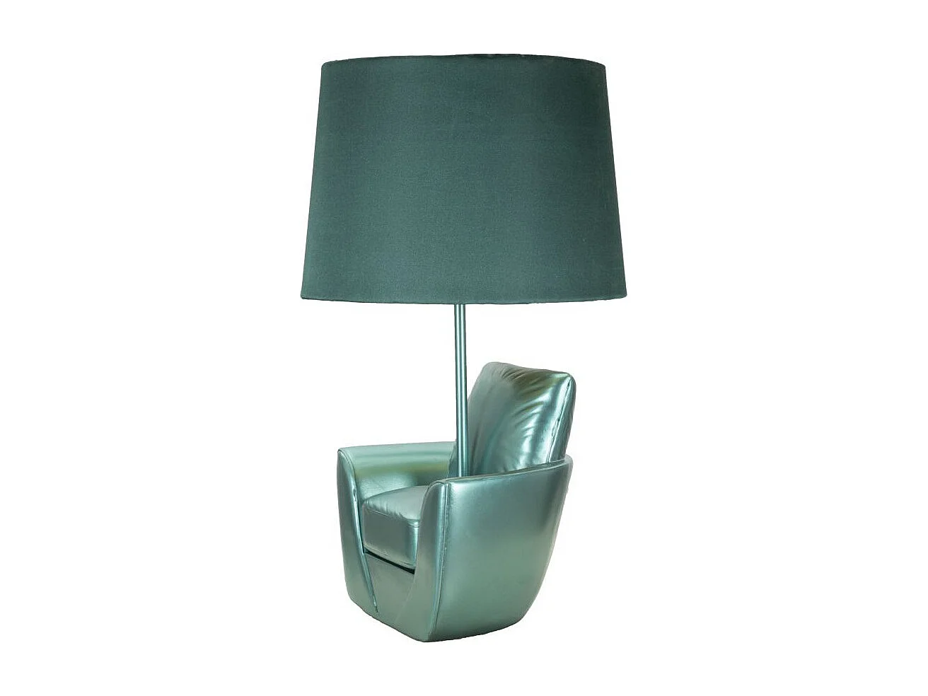 Lampe à Poser Déco "Midcentury" 43cm Turquoise