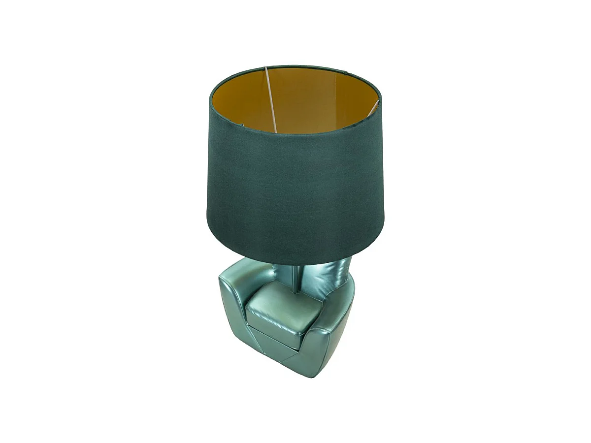 Lampe à Poser Déco "Midcentury" 43cm Turquoise