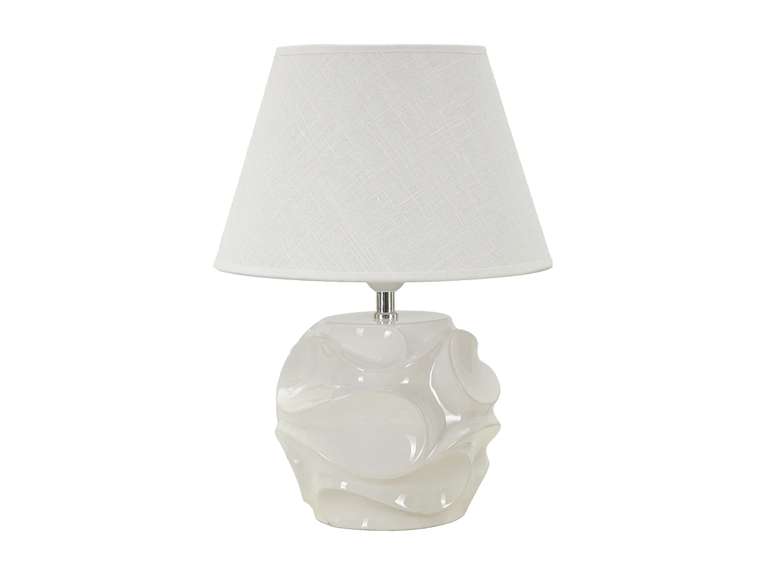 Lampada da tavolo in ceramica bianca Ø cm 30x42