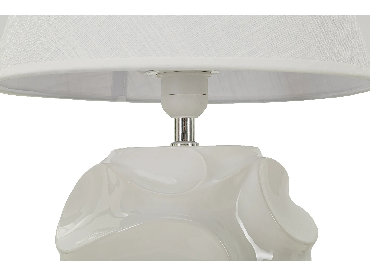 Lampada da tavolo in ceramica bianca Ø cm 30x42