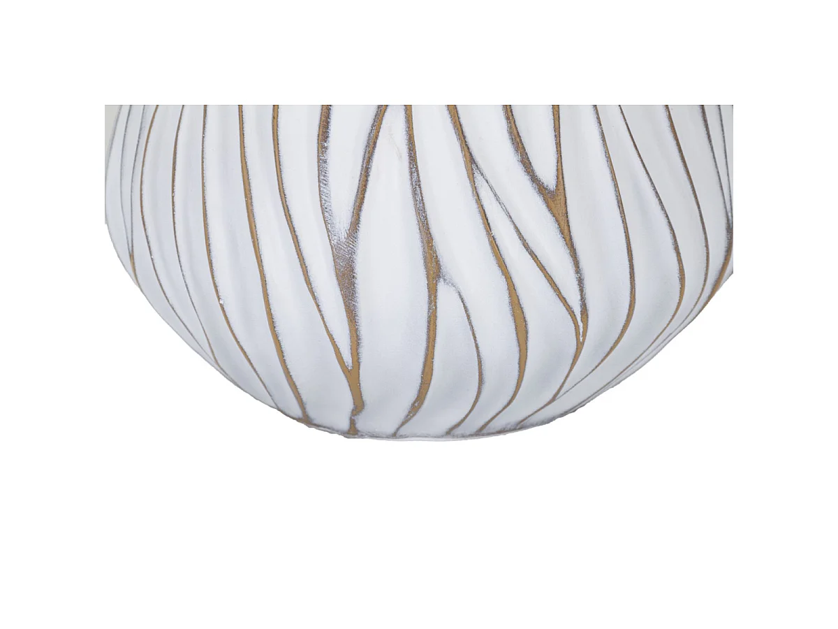 Lampe à Poser en Résine "Honduras" 48cm Blanc & Naturel