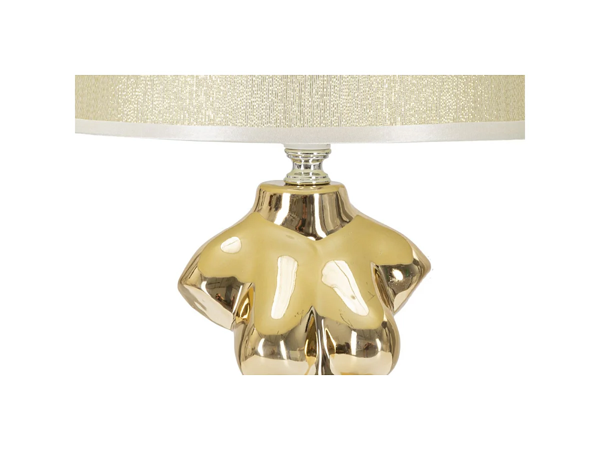 Lampa stołowa Glam Woman, kolor złoty, ceramika, 25 x 25 x 39,5 cm, 1 x E27, max. 40 W