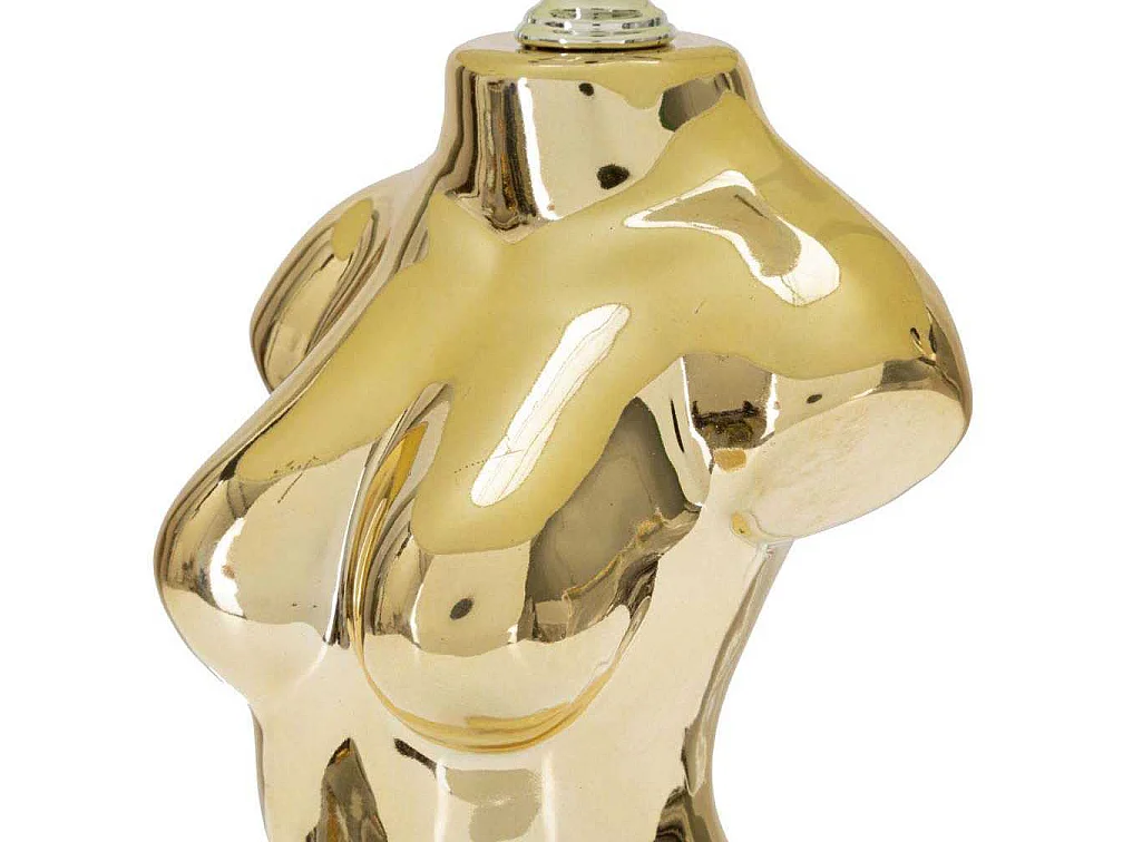 Lampa stołowa Glam Woman, kolor złoty, ceramika, 25 x 25 x 39,5 cm, 1 x E27, max. 40 W