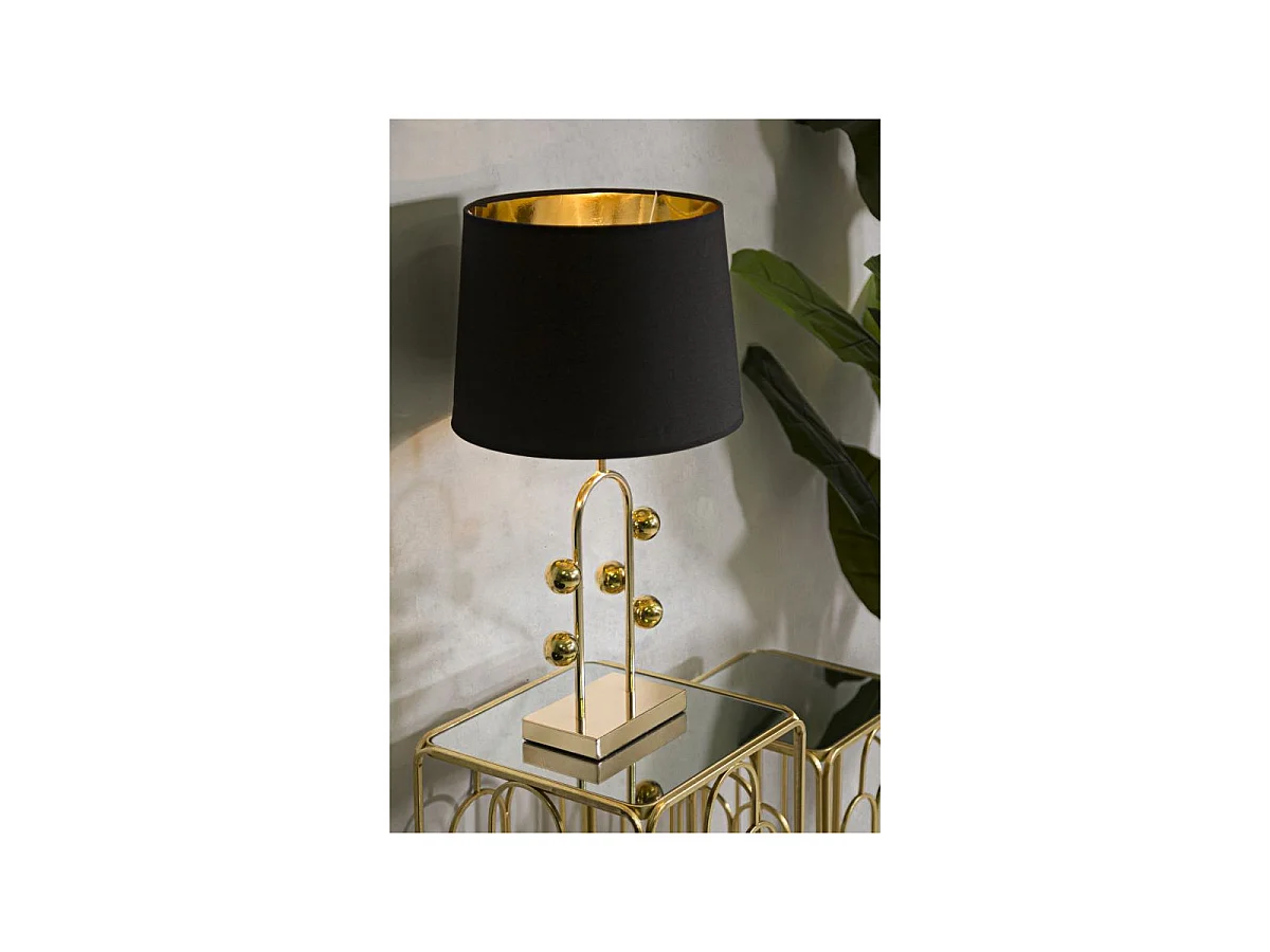 Lampe à Poser en Métal "Bubble" 61cm Or & Noir