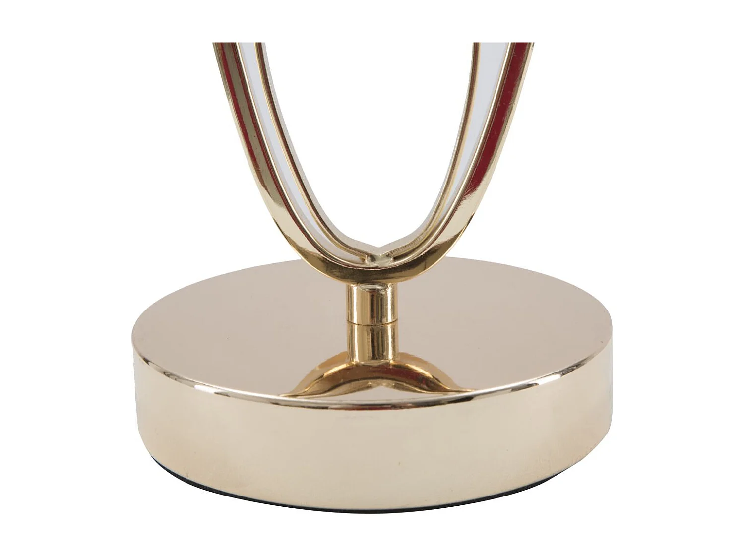 Lampada da tavolo in metallo dorata con paralume beige Ø cm 24x47