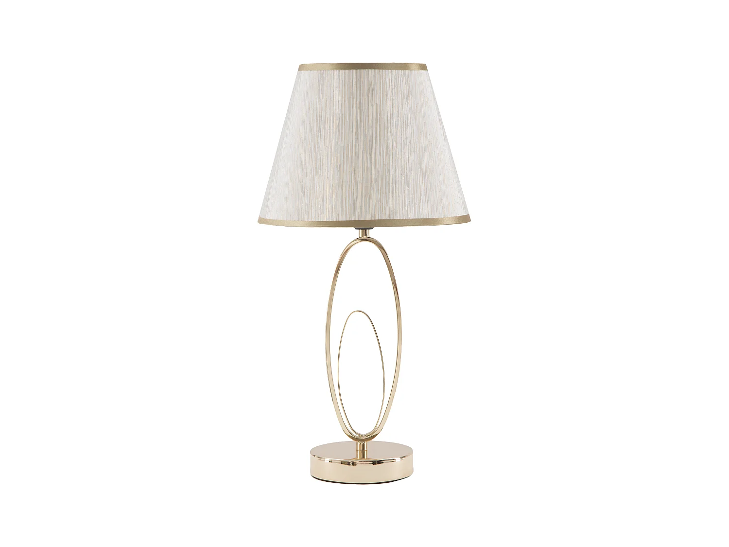 Lampe de table en métal doré avec abat-jour beige Ø 24x47 cm