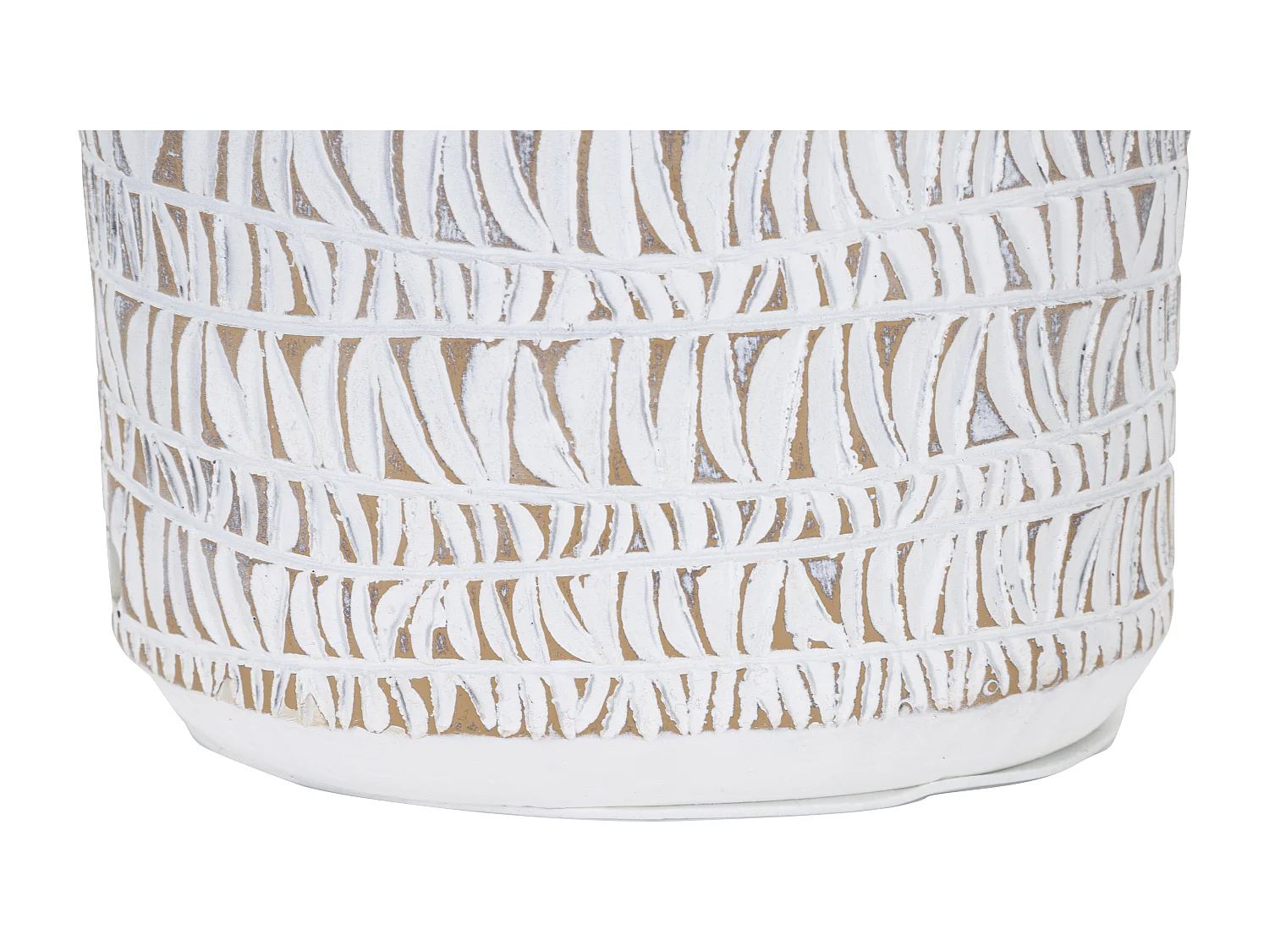 Lampe à Poser en Résine "Nairobi" 60cm Blanc & Naturel