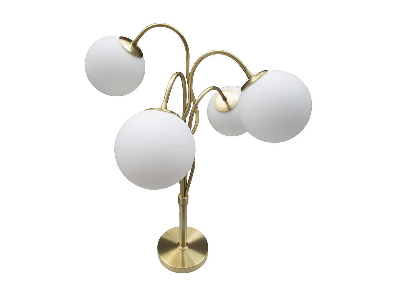 Lampe à Poser Design 4 Sphères "Glamy" 74cm Blanc & Or