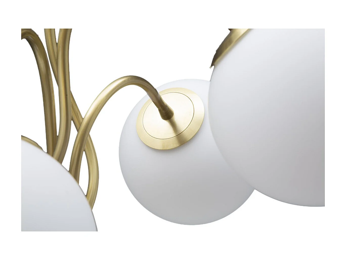 Lampe à Poser Design 4 Sphères "Glamy" 74cm Blanc & Or